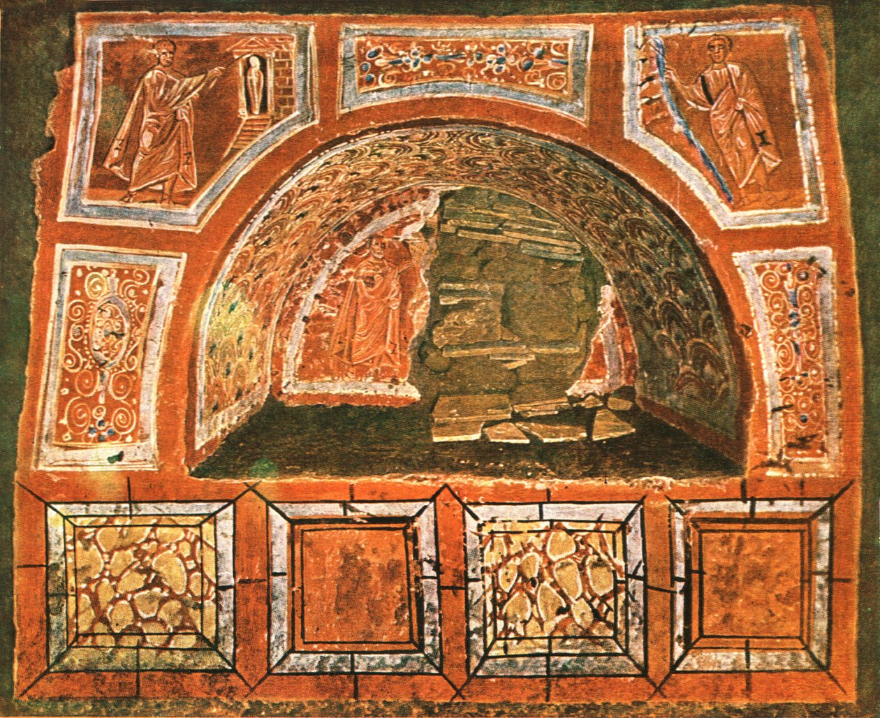 Arcosolio en la catacumba de Domitila en la Via Ardeatina, Roma, Italia, 1928 de Unbekannt