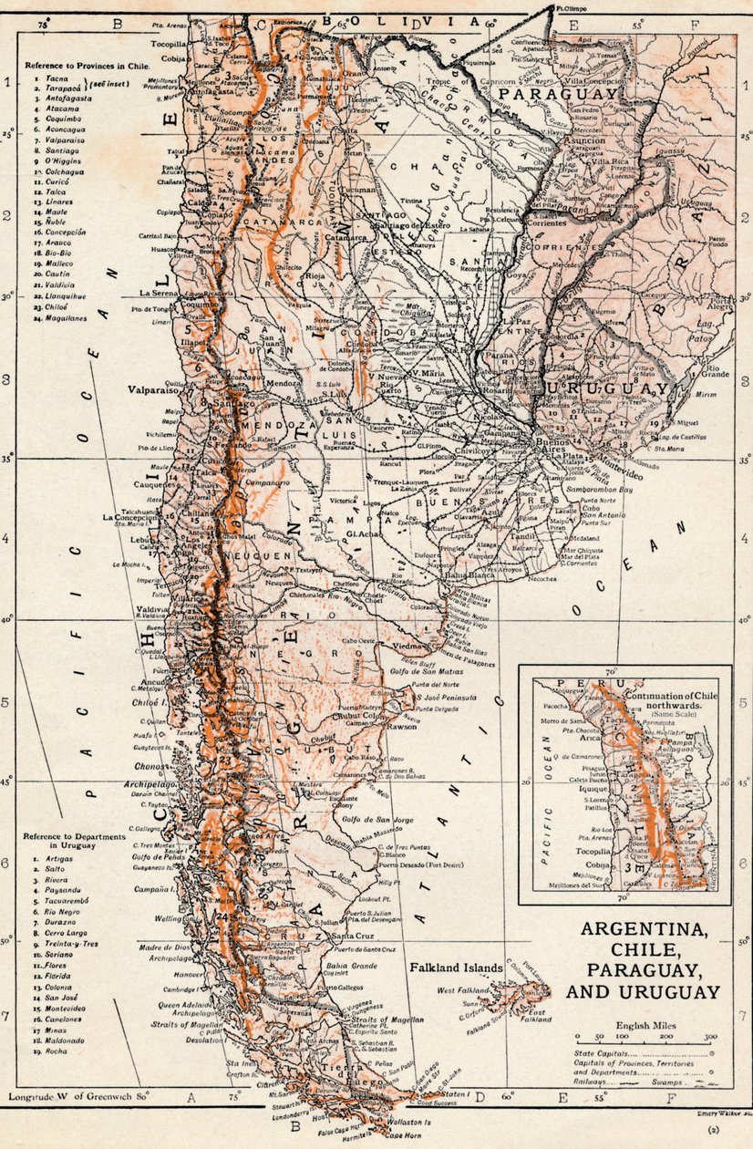 Argentina, Chile, Paraguay y Uruguay de Unbekannt