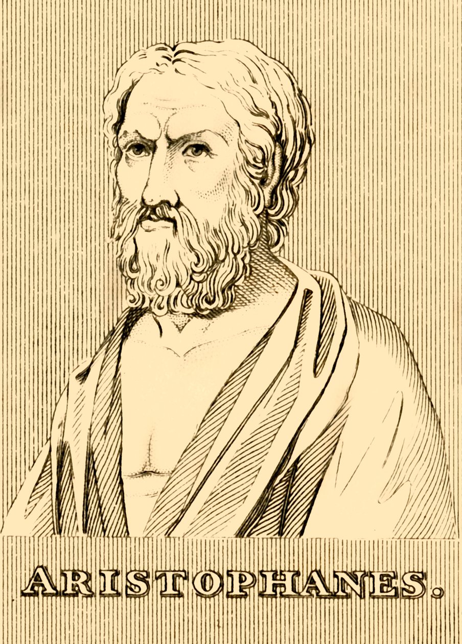Aristófanes, c460-380 a.C., 1830 de Unbekannt