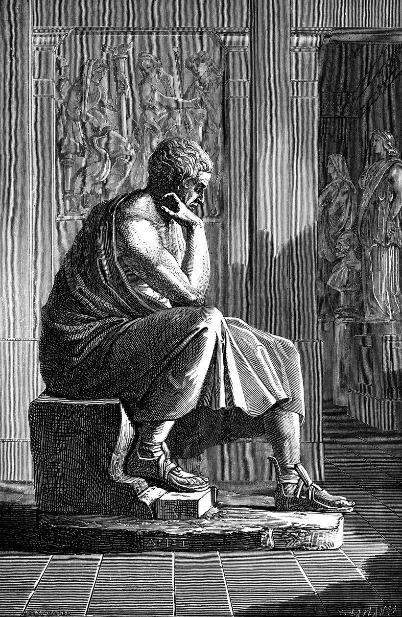 Aristóteles 384-322 a.C., filósofo y científico griego antiguo de Unbekannt