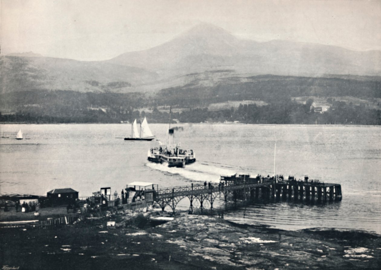 Arran - Muelle de Brodick y Goatfell, 1895 de Unbekannt