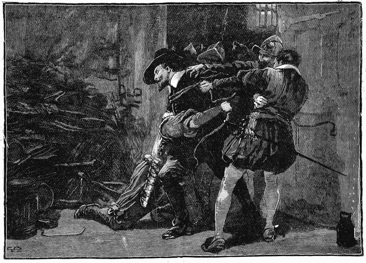 Arresto de Guy Fawkes en las bodegas del Parlamento, 1605 siglo XIX de Unbekannt