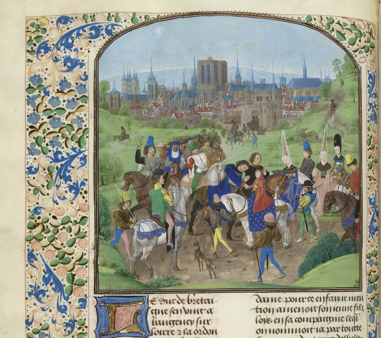 Llegada del Duque Luis II de Anjou a París, ca 1470-1475 de Unbekannt