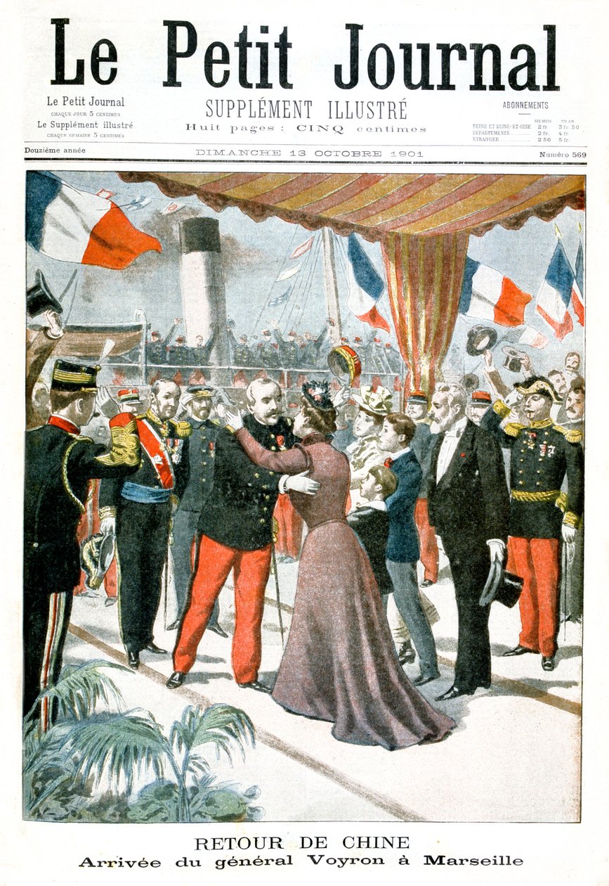 Llegada del General Voyron a Marsella a su regreso de China, 1901 de Unbekannt