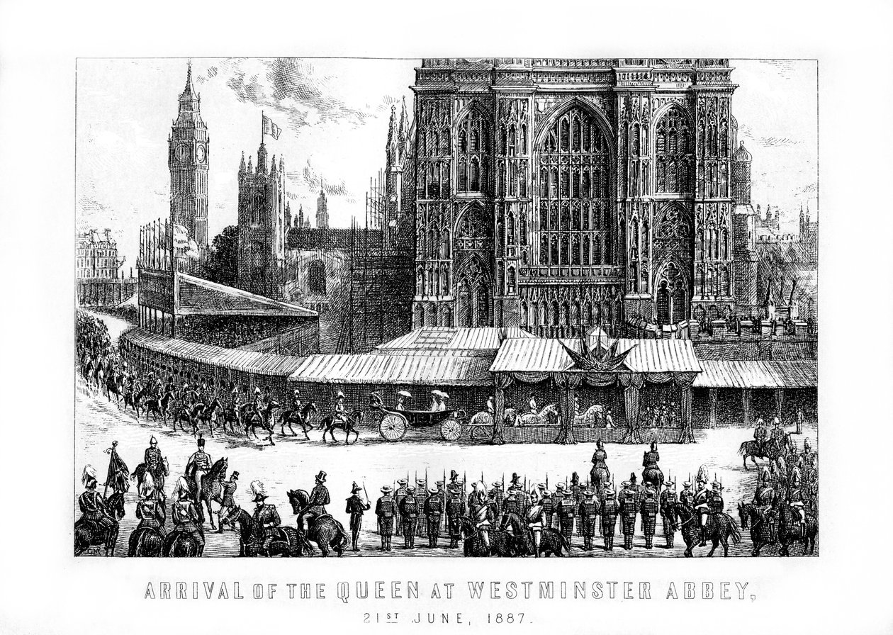 Llegada de la Reina a la Abadía de Westminster, Londres, 21 de junio, 1887, 1889 de Unbekannt
