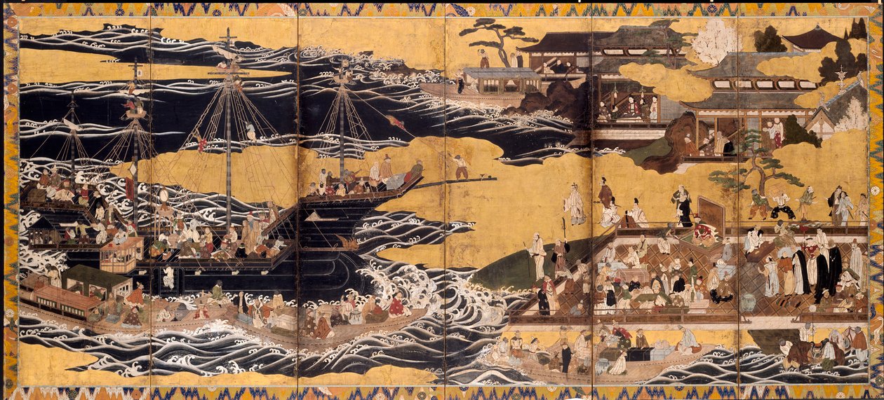 Llegada de los Bárbaros del Sur, c. 1600 de Unbekannt