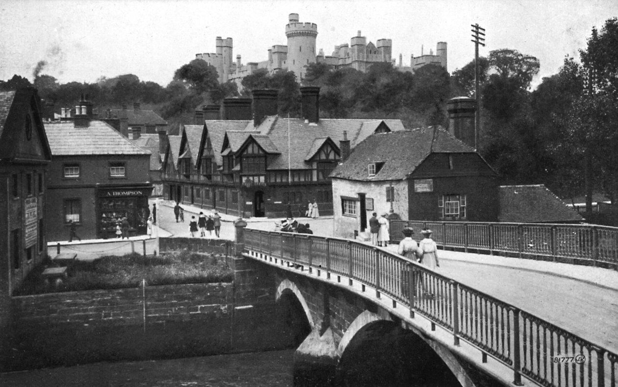 Castillo y puente de Arundel, Arundel, West Sussex, c1900s-c1920s de Unbekannt