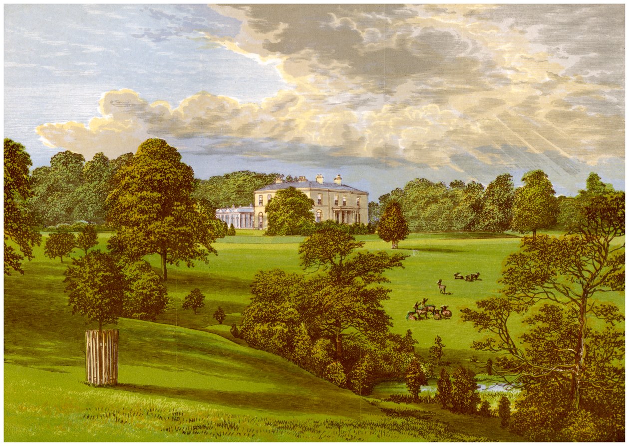 Ashcombe Park, Staffordshire, hogar de la familia Sneyd, c1880 de Unbekannt