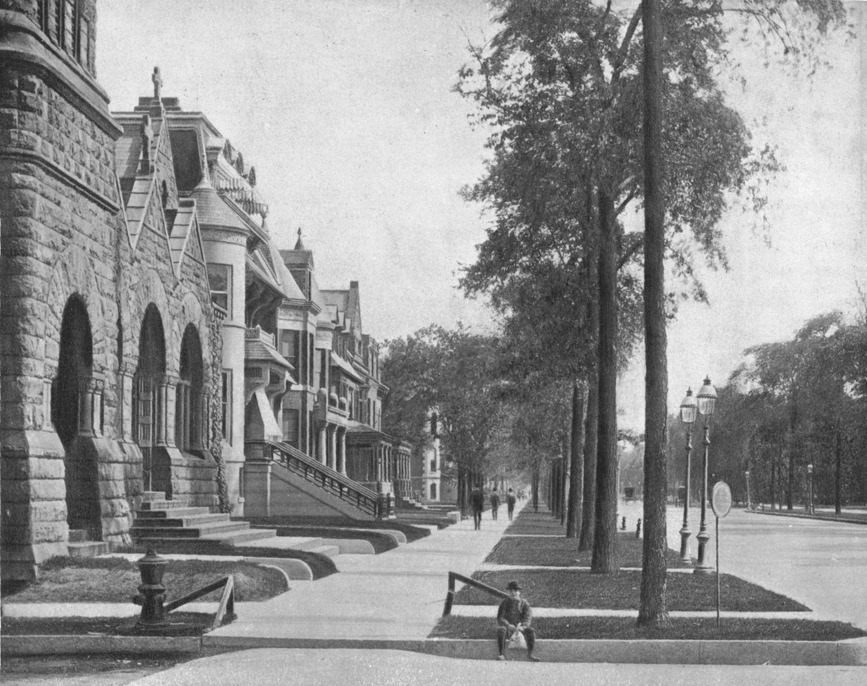 Avenida Ashland, Chicago, Illinois, EE.UU., c1900 de Unbekannt