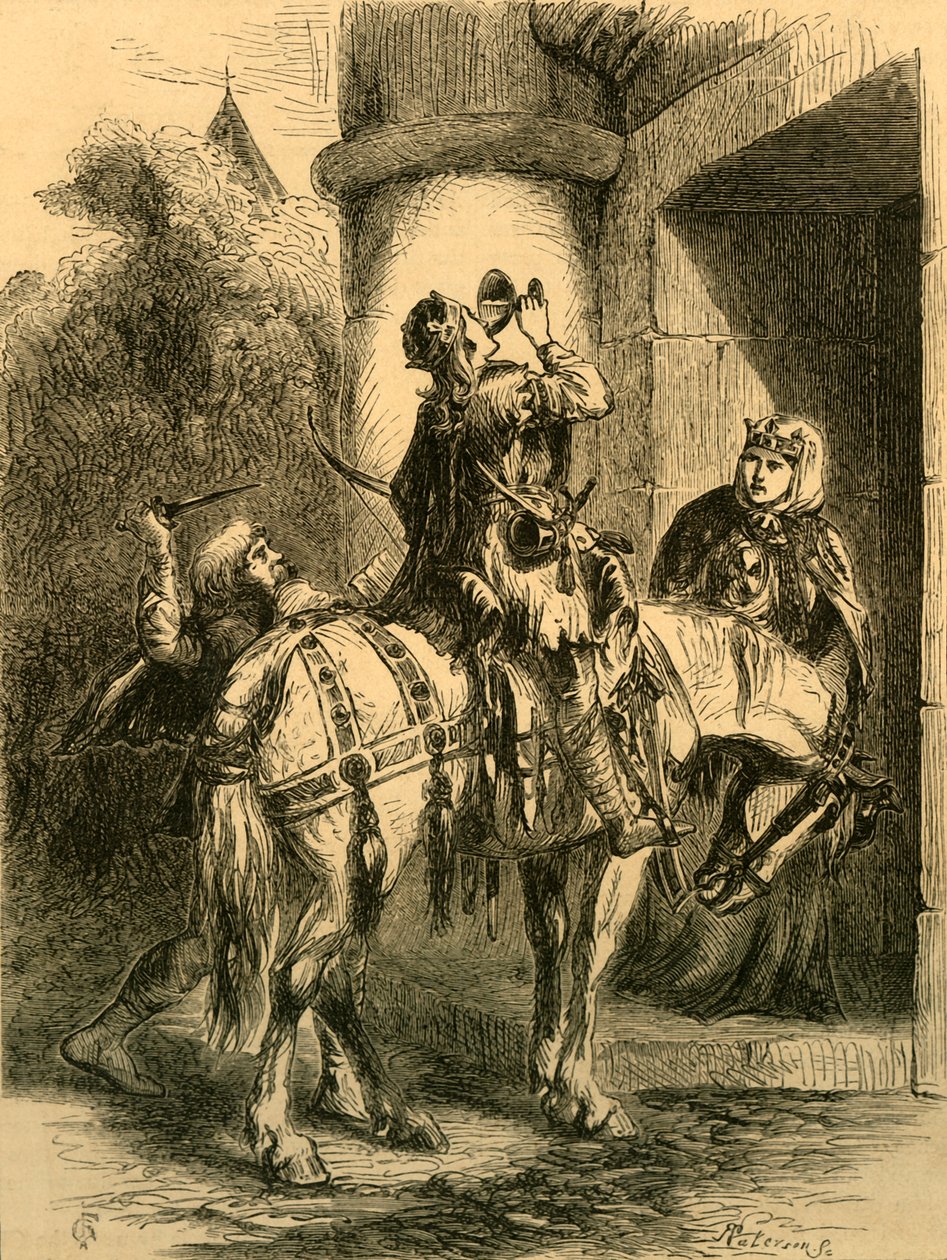 Asesinato de Eduardo el Mártir, c1890 de Unbekannt