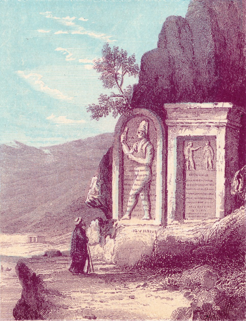 Escultura asiria en el Nahr El Kelb o Río del Perro, siglo XIX de Unbekannt