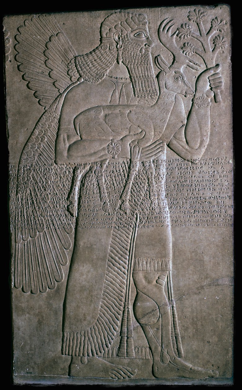 Relieve asirio de una figura alada, siglo IX a.C. de Unbekannt