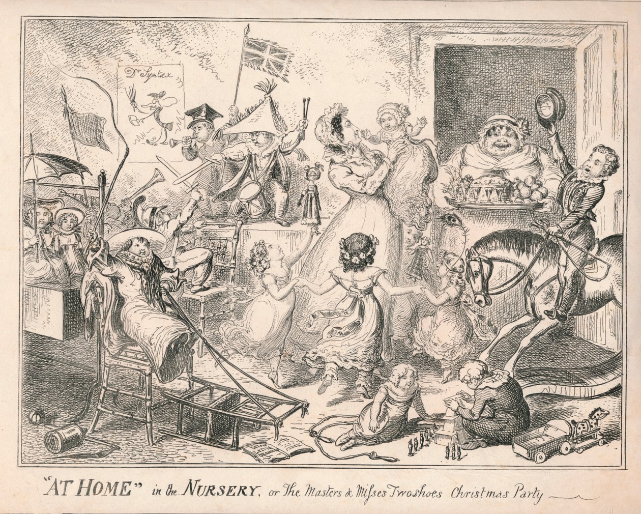 En casa en la guardería, o La fiesta de Navidad de los maestros y señoritas Dos Zapatos, 1835 de Unbekannt