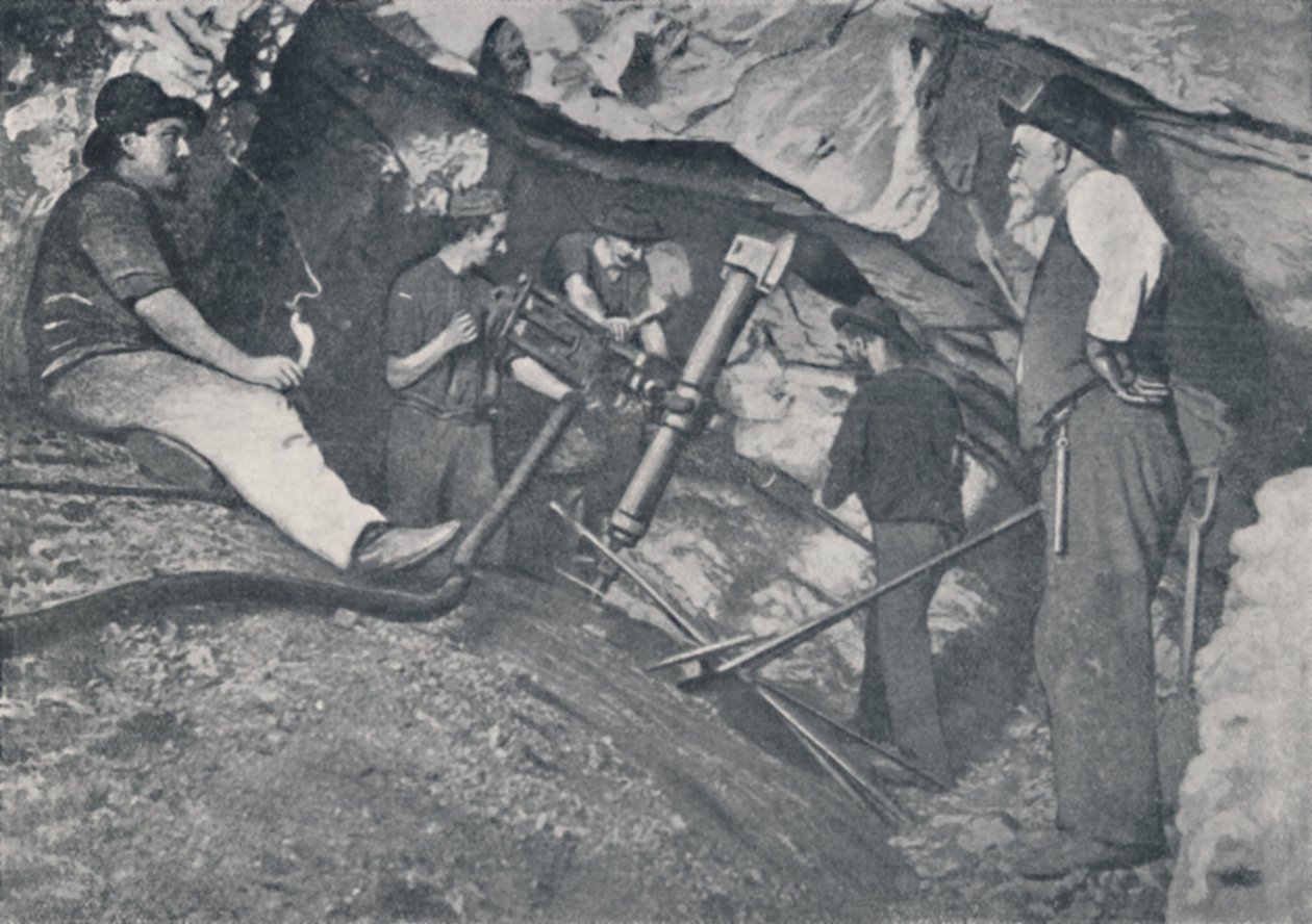 Trabajando en una mina de oro victoriana, 1923 de Unbekannt