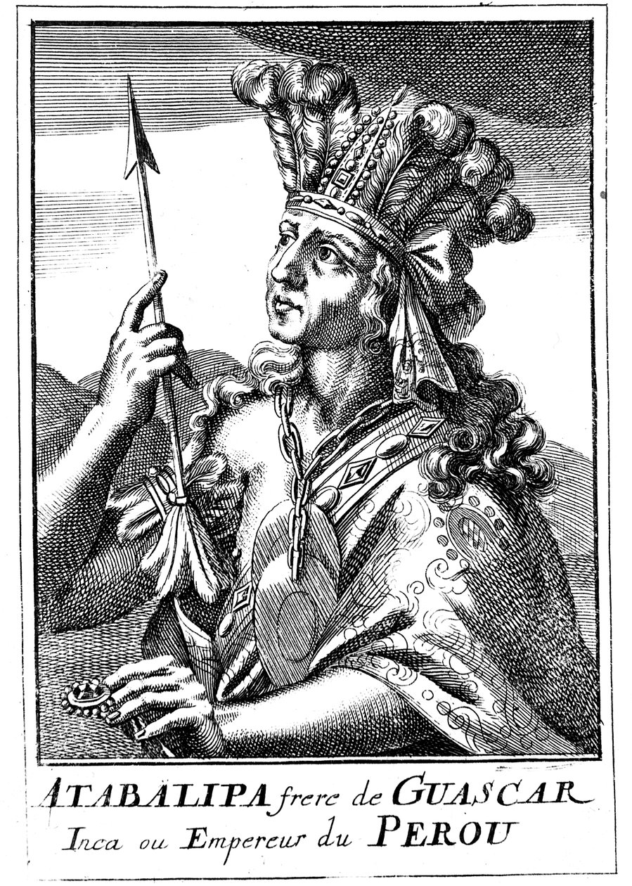 Atahualpa d1553, último emperador inca de Perú, 1686 de Unbekannt