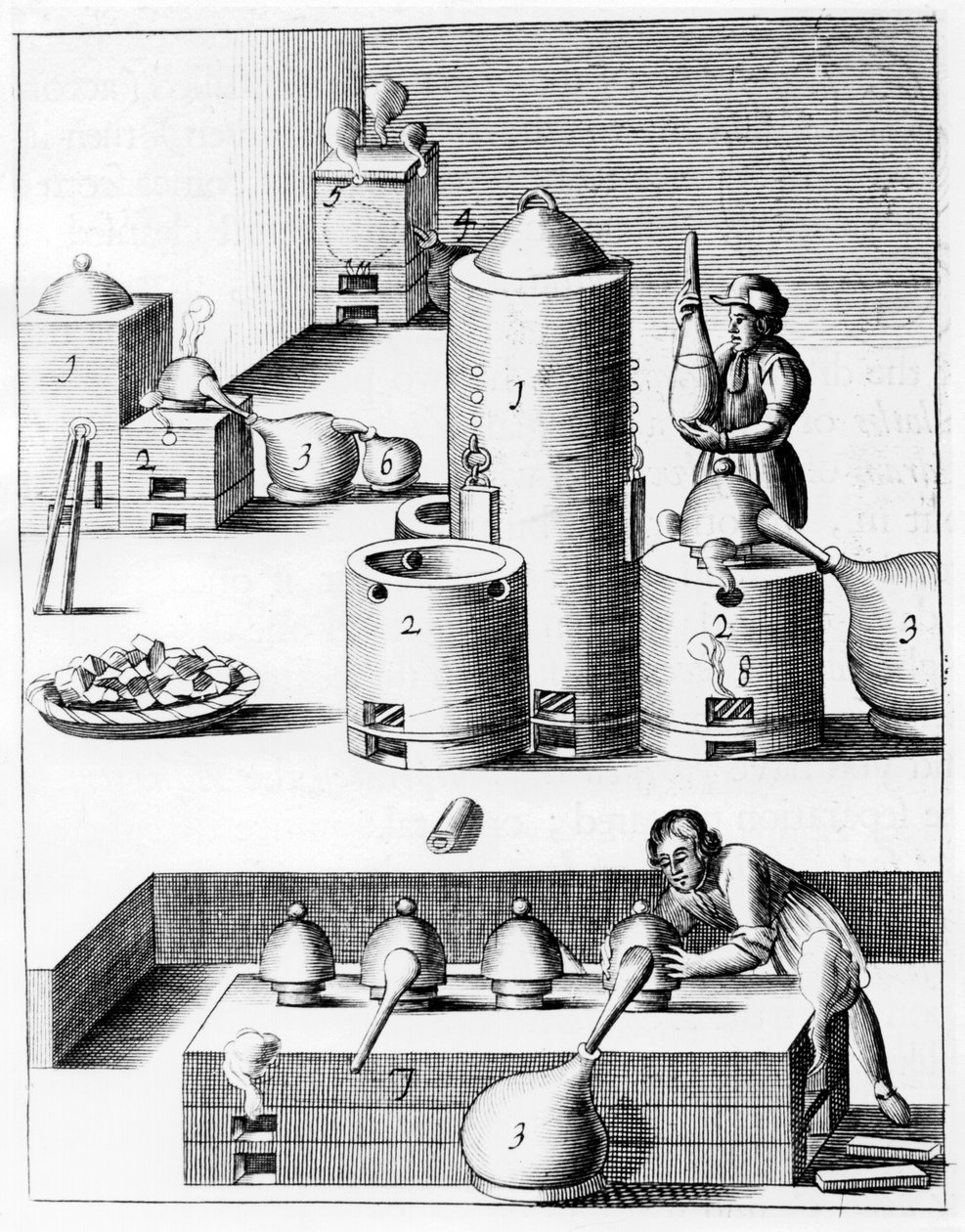Athanor o Harry el Lento, un horno autoalimentado que mantiene una temperatura constante, 1683 de Unbekannt