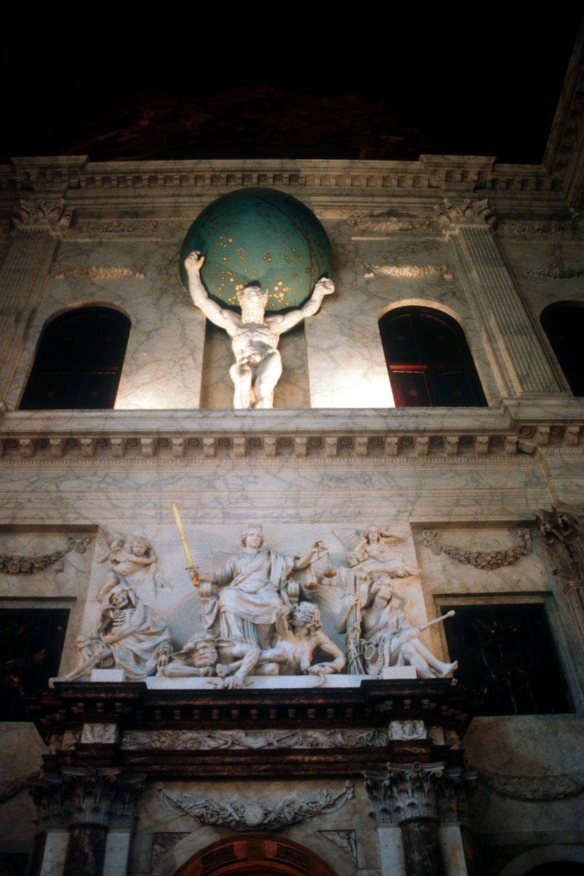 Atlas sosteniendo el universo sobre sus hombros de Unbekannt