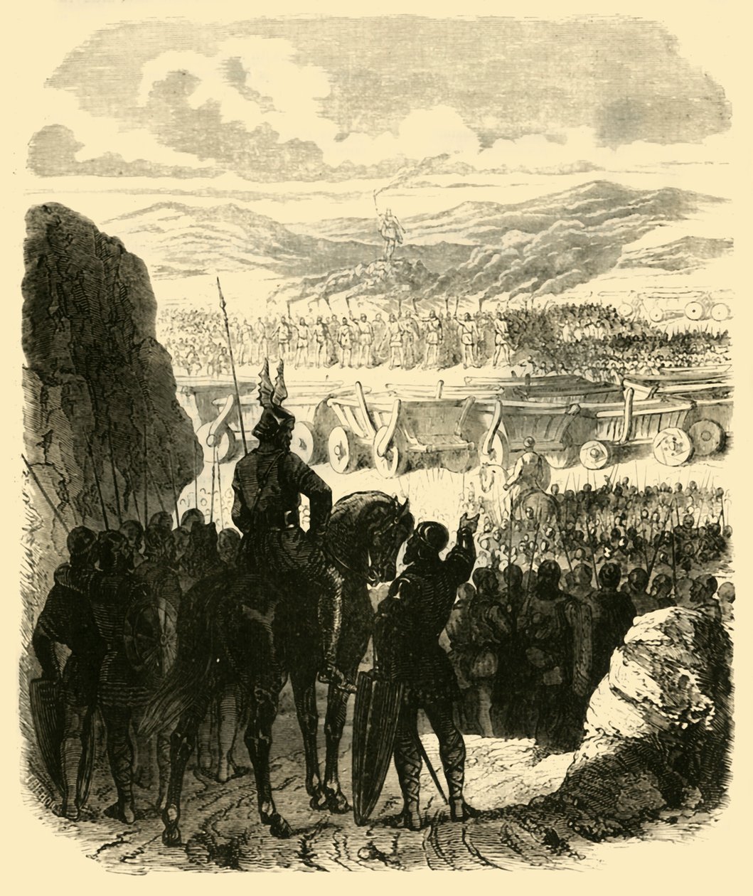 Atila en la Pira, después de su derrota por Aecio, 453AD, 1890 de Unbekannt
