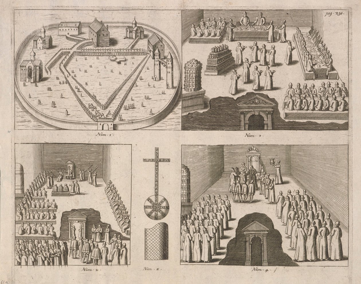 Audiencia con el Zar ruso, Moscú. Publicado por Jacob Ulfeldt, 1578 de Unbekannt