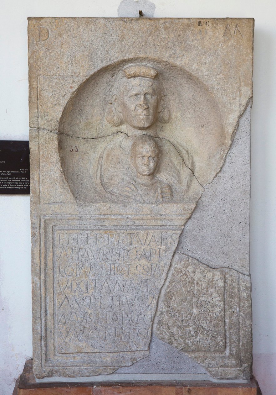 Aurelio Apio, estela de Unbekannt