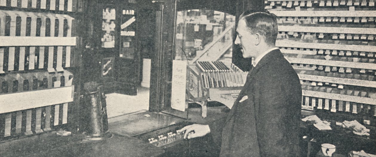 Máquinas automáticas de boletos y cambio en Westminster, 1926 de Unbekannt