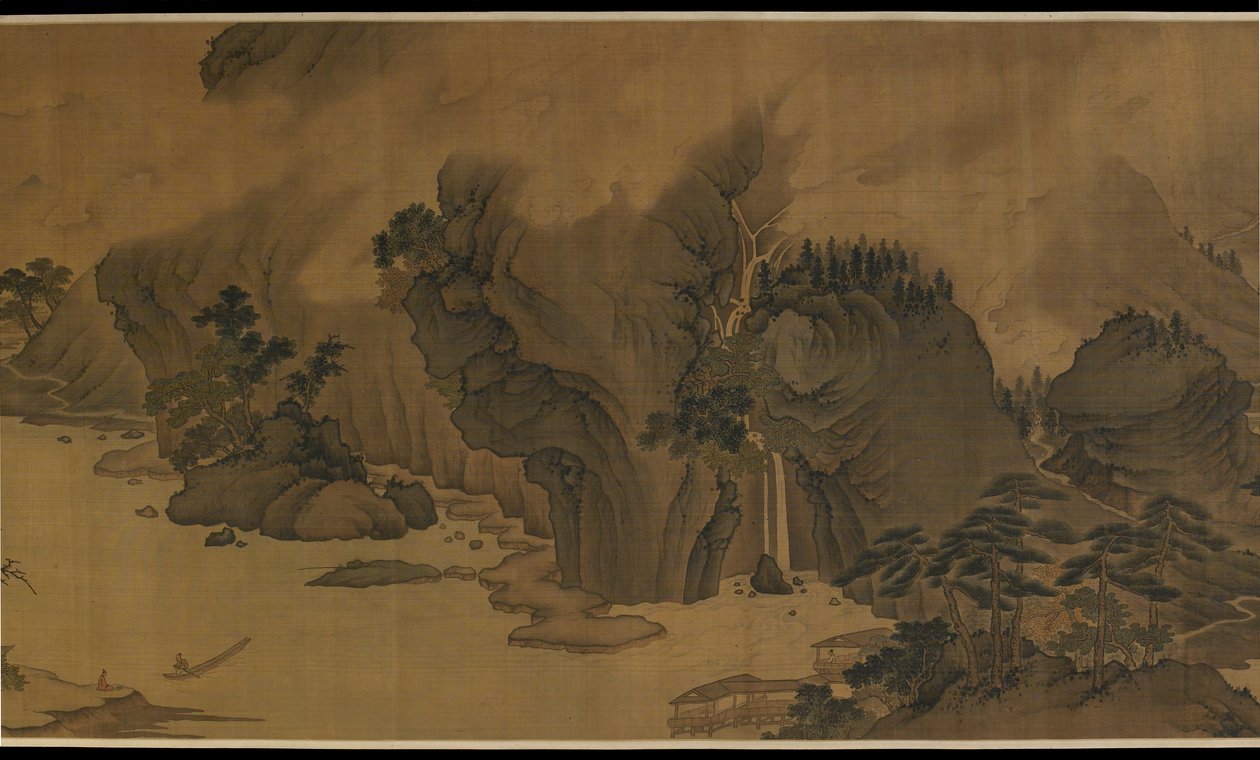 Río de otoño bajo la lluvia y las nubes, siglo XVI de Unbekannt