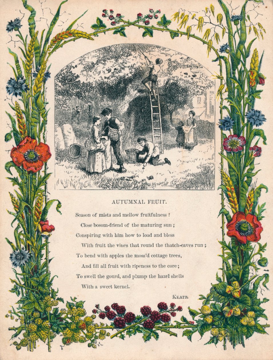 Fruta Otoñal por Keats de Unbekannt