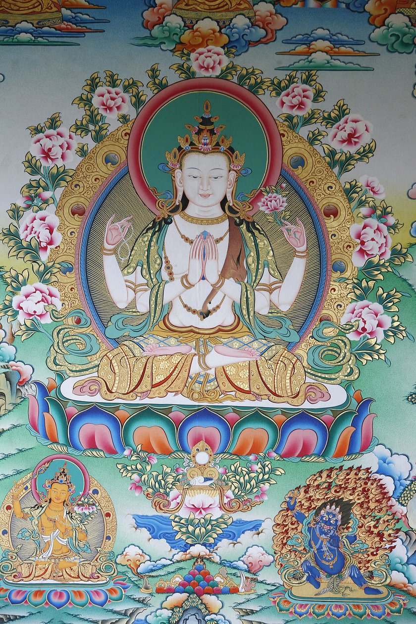 Avalokitesvara, buda de la compasión, Katmandú, Nepal de Unbekannt