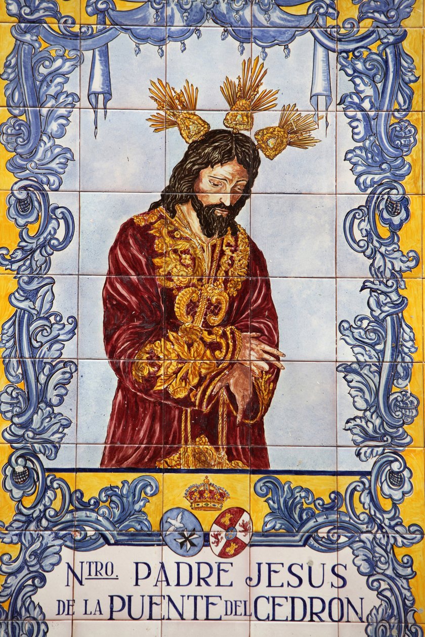 Panel de mosaico de azulejos en la Plaza de San Francisco, Málaga, España de Unbekannt