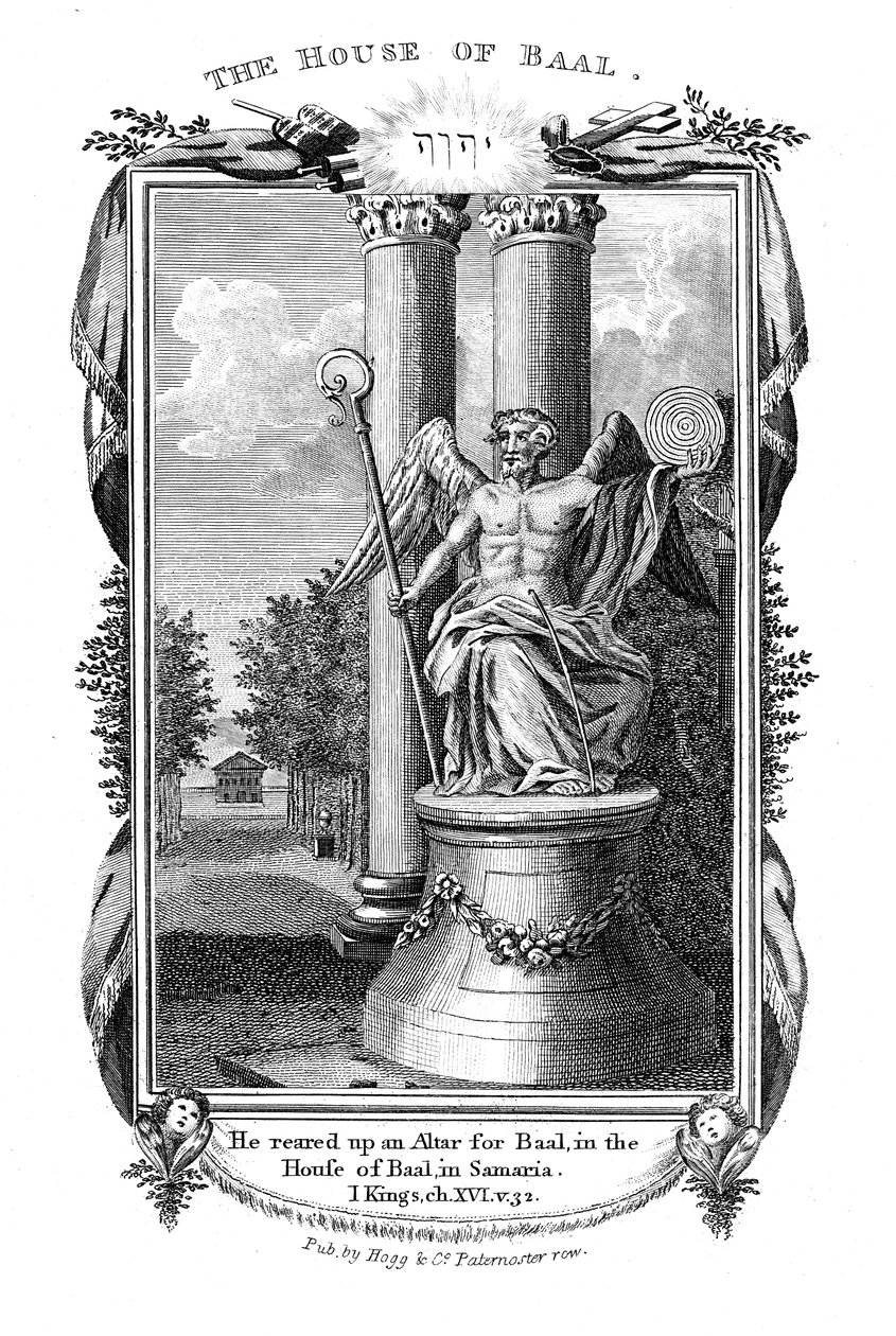 Baal, dios principal de los cananeos, 1804 de Unbekannt