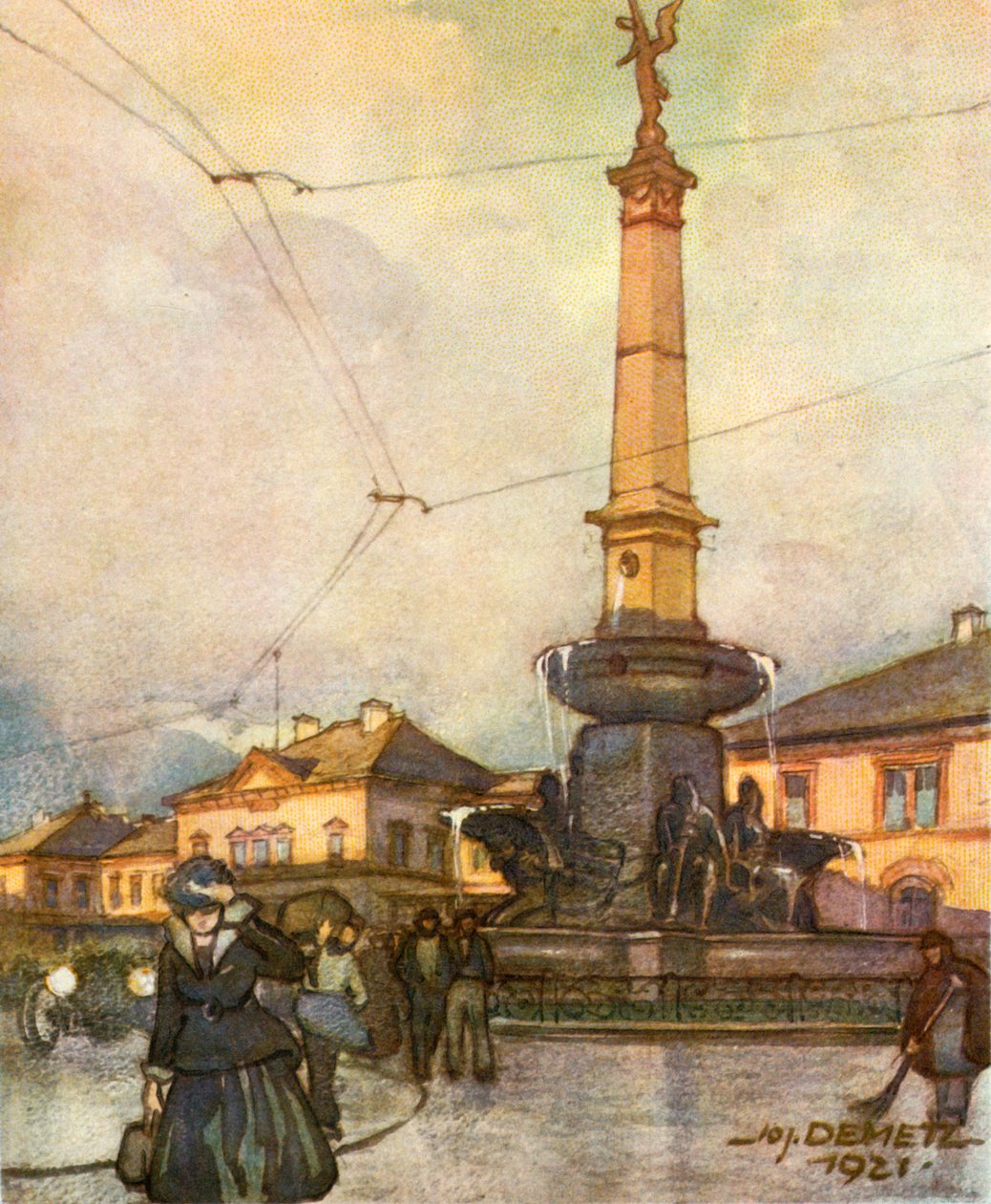Bahnhof Mit Vereinigungsbrunnen, c1929 de Unbekannt