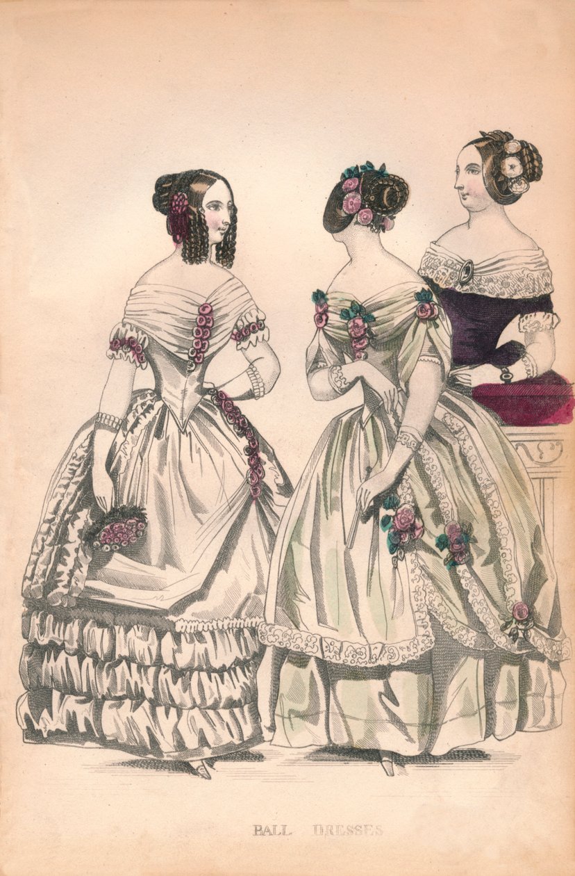 Vestidos de Baile, siglo XIX de Unbekannt