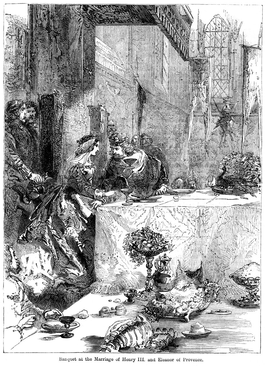 Banquete en el matrimonio del Rey Enrique III y Leonor de Provenza, 1236 de Unbekannt