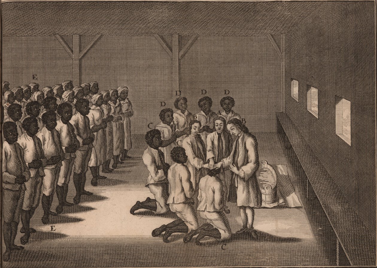 Bautismo de esclavos negros, 1757 de Unbekannt