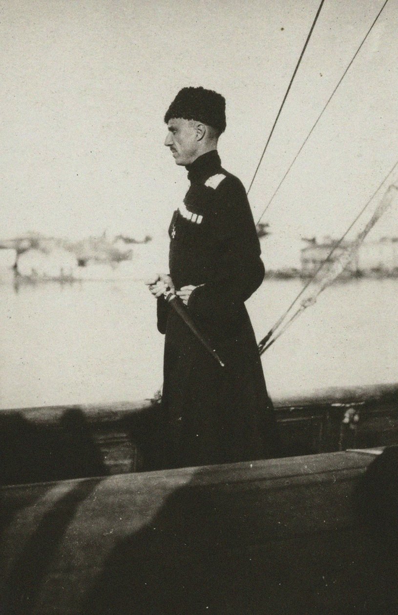 Barón Pyotr Nikolayevich Wrangel en el Yate Lucullus. Lemnos, 1921 de Unbekannt
