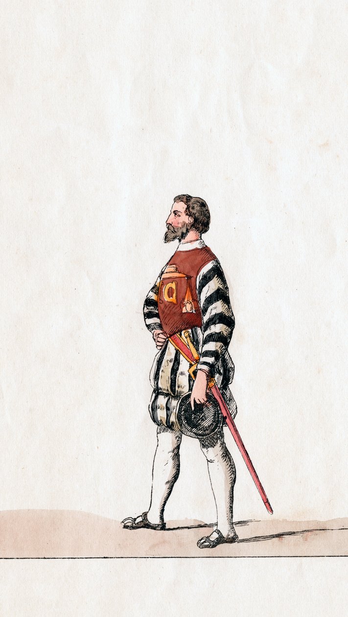 Barón, diseño de vestuario para la obra de Shakespeare, Enrique VIII, siglo XIX de Unbekannt