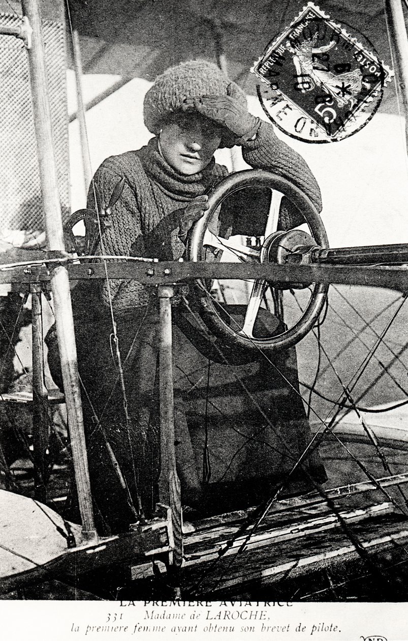 Baronesa Raymonde Delaroche, aviadora francesa, 1909 de Unbekannt