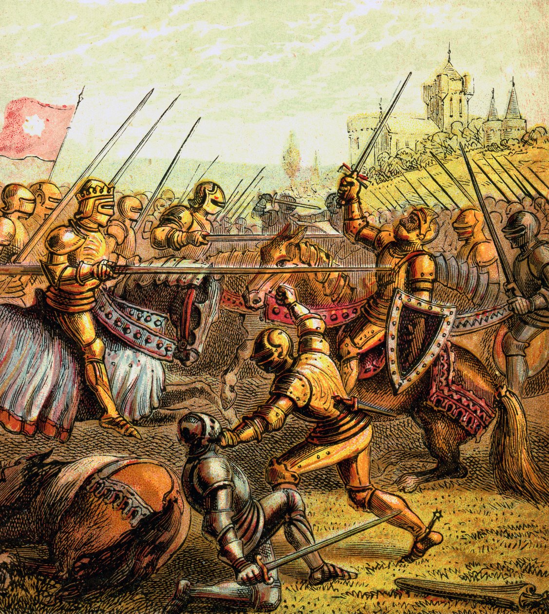 Batalla de Tewkesbury, 1471, c1850 de Unbekannt