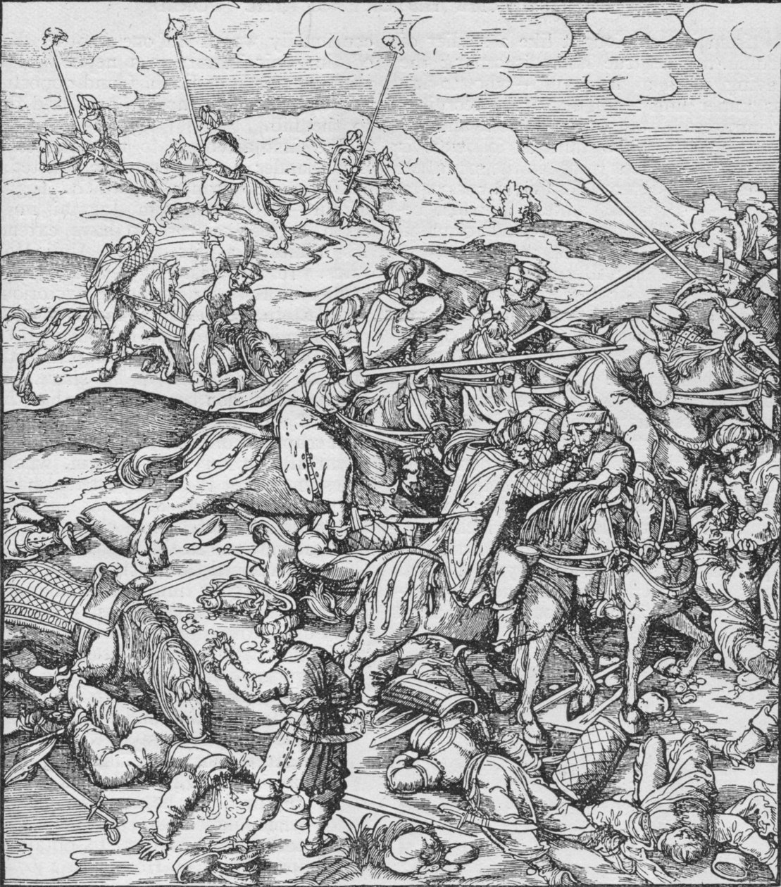 Batalla entre los mongoles bajo Timur y los turcos, c1400 1908 de Unbekannt