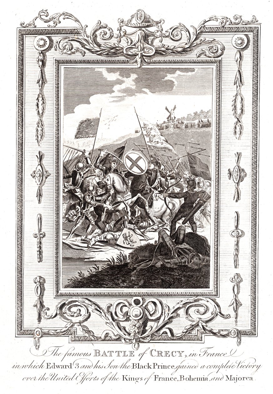 Batalla de Crécy en Francia, 1346 de Unbekannt