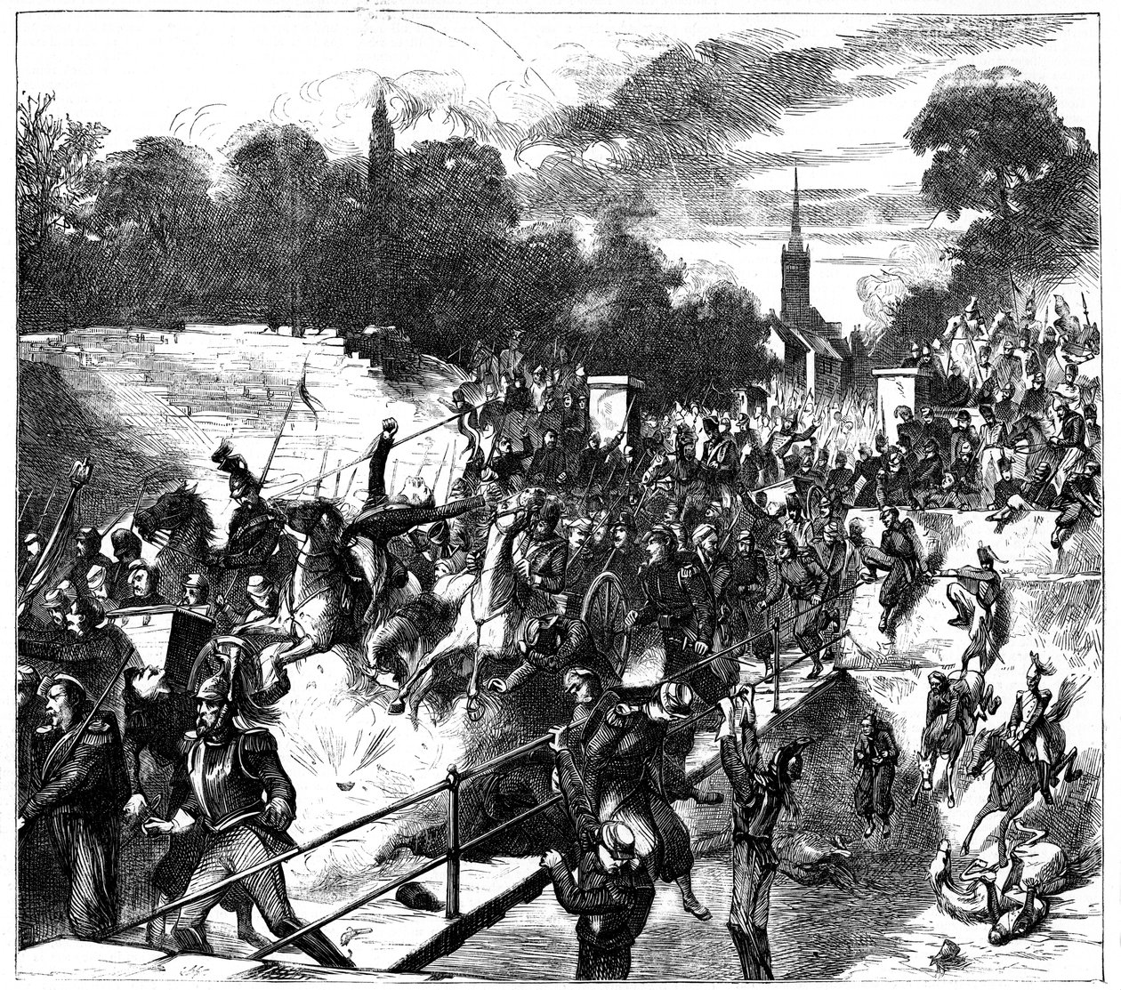 Batalla de Sedan, Francia, Guerra Franco-Prusiana, 1 de septiembre de 1870, c. 1880 de Unbekannt