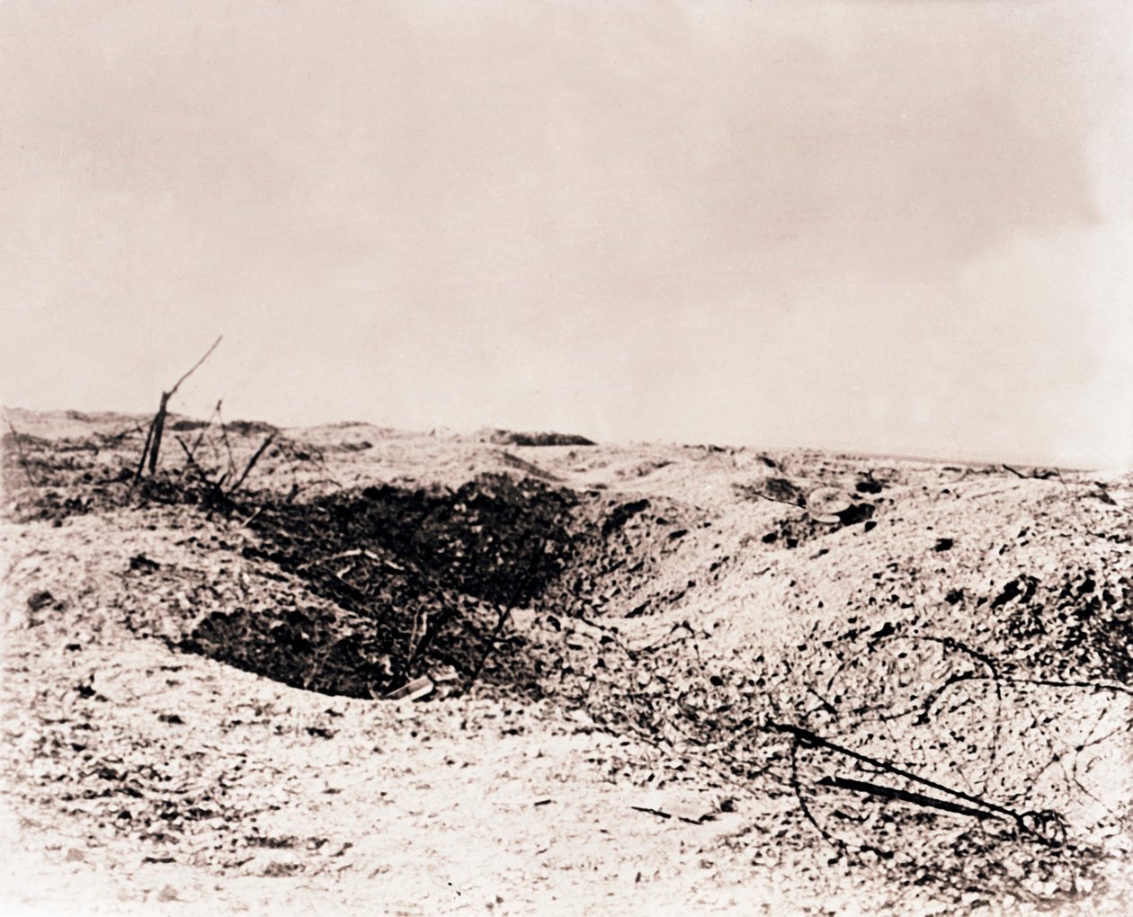 Campo de batalla, Tahure, norte de Francia, c1914-c1918 de Unbekannt