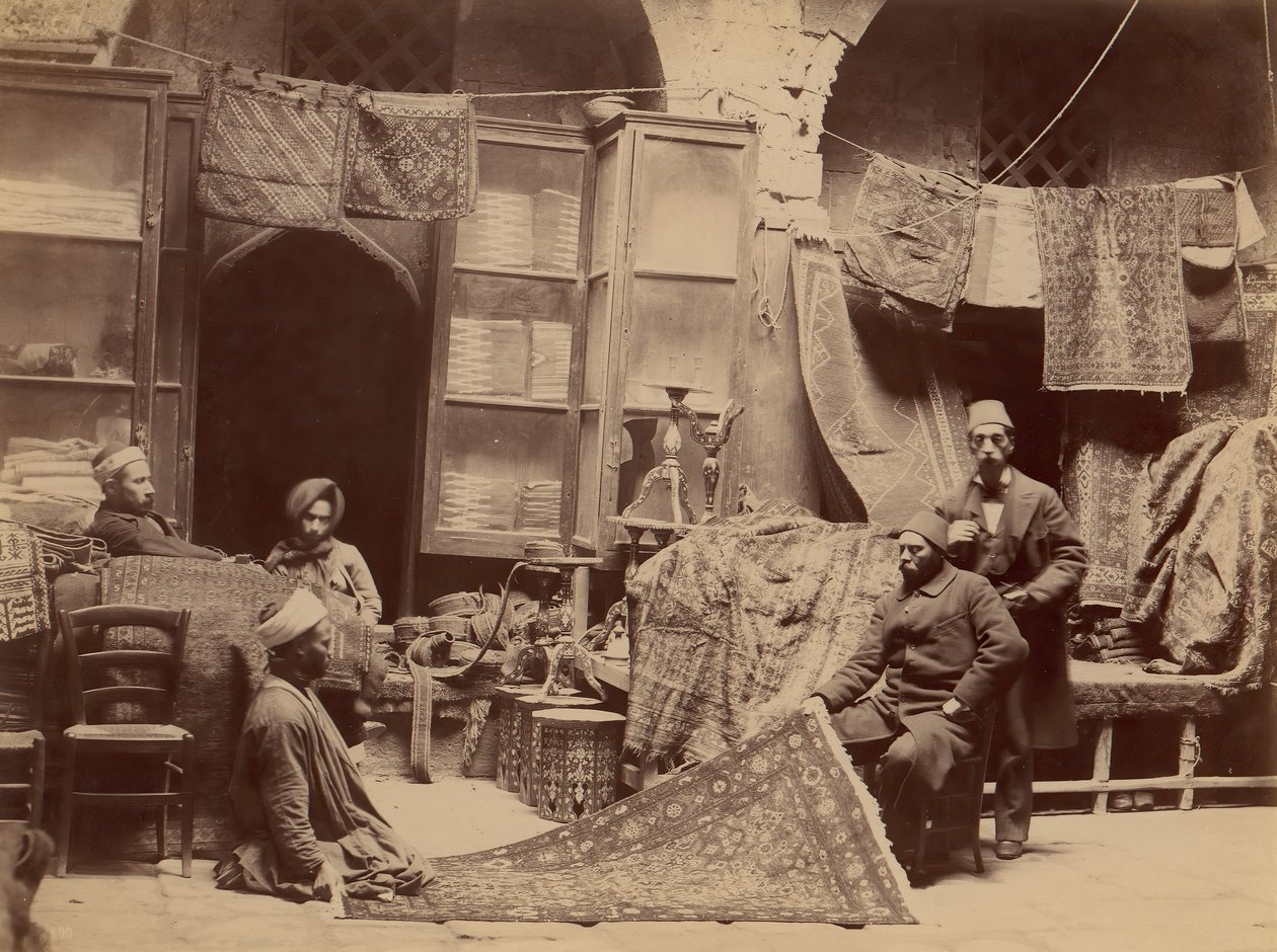 Bazar, Comerciantes de Alfombras, 1870s de Unbekannt