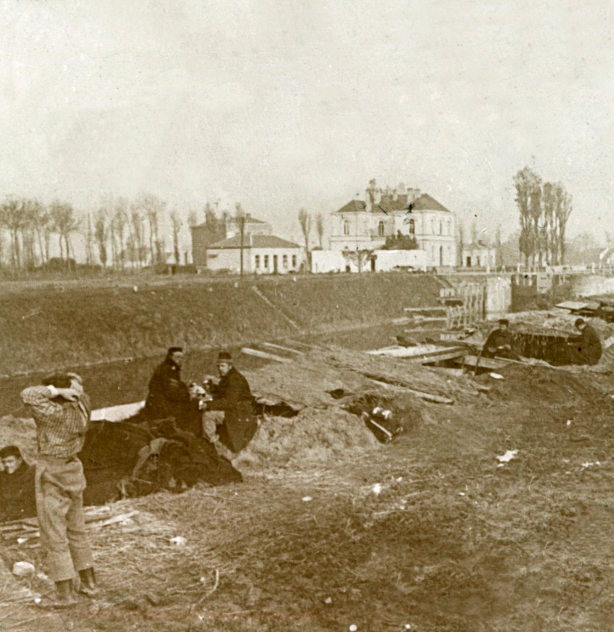 Observador belga, Yser, Flandes, Bélgica, c1914-c1918 de Unbekannt
