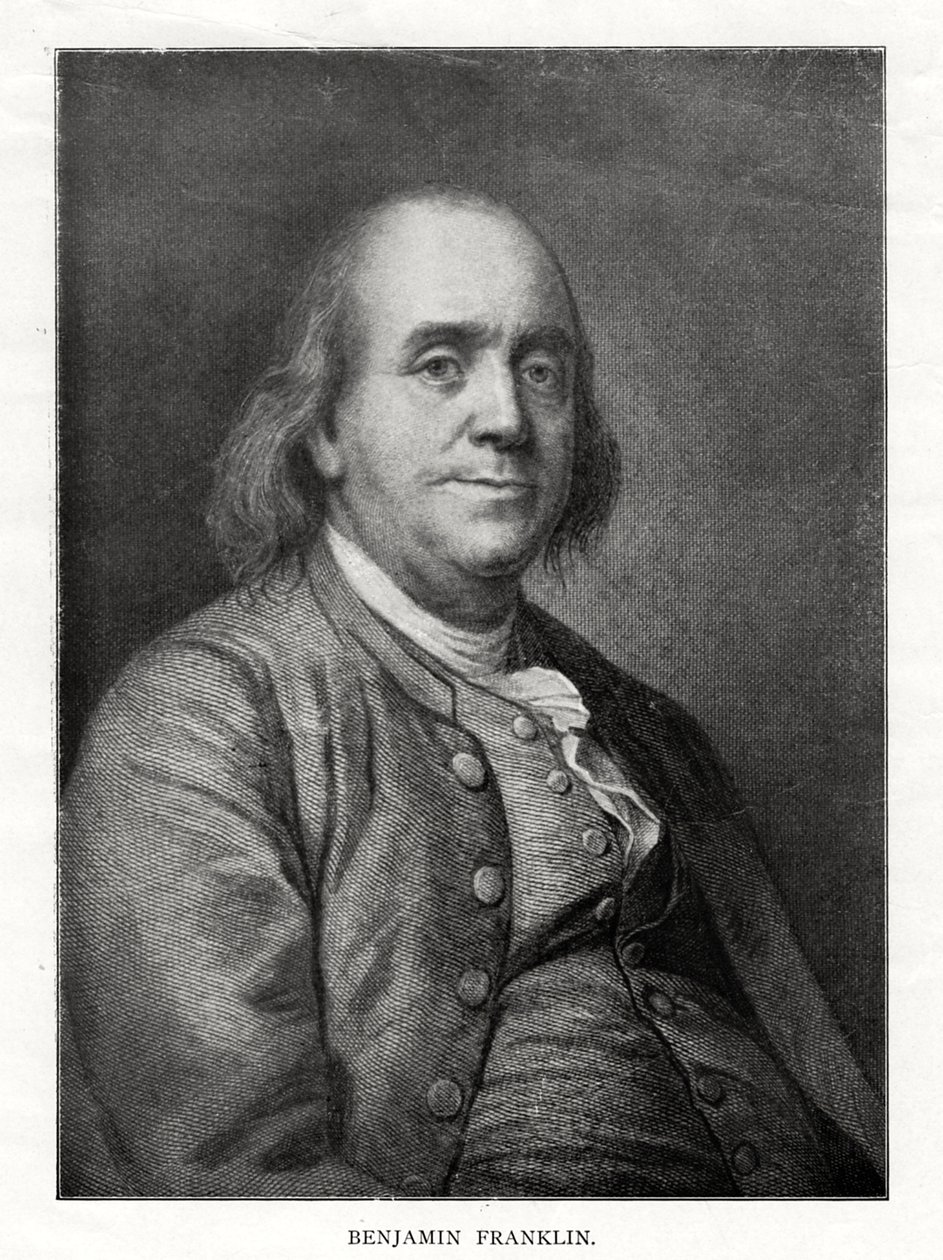 Benjamin Franklin, estadista, impresor y científico estadounidense, siglo XX de Unbekannt