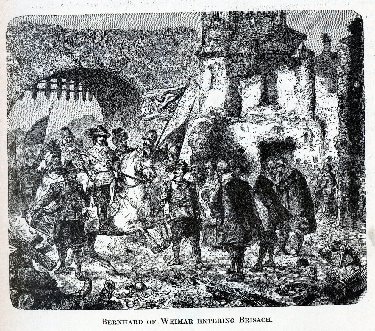 Bernhard de Weimar entrando en Breisach de Unbekannt