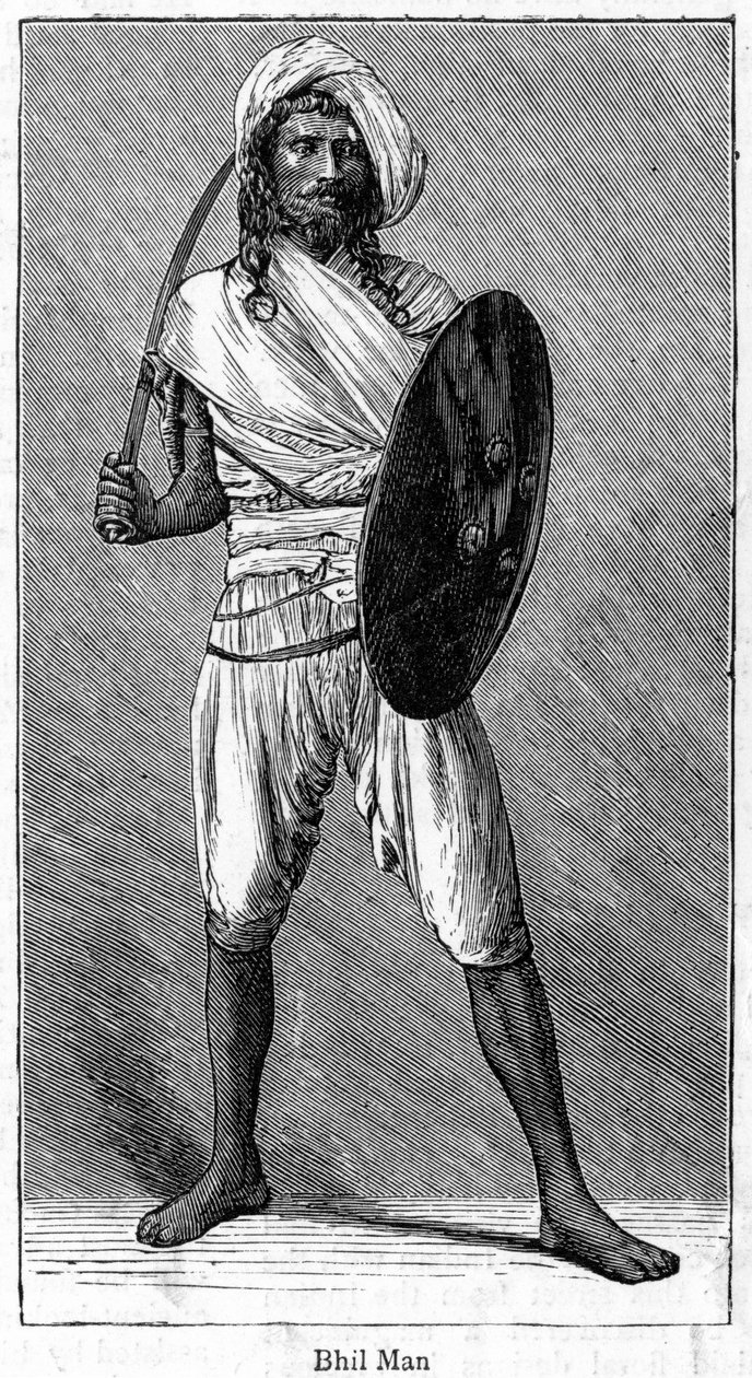 Hombre Bhil, 1886 de Unbekannt