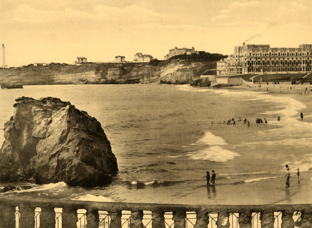 Biarritz - Hotel du Palais y la Bahía, c. 1930 de Unbekannt