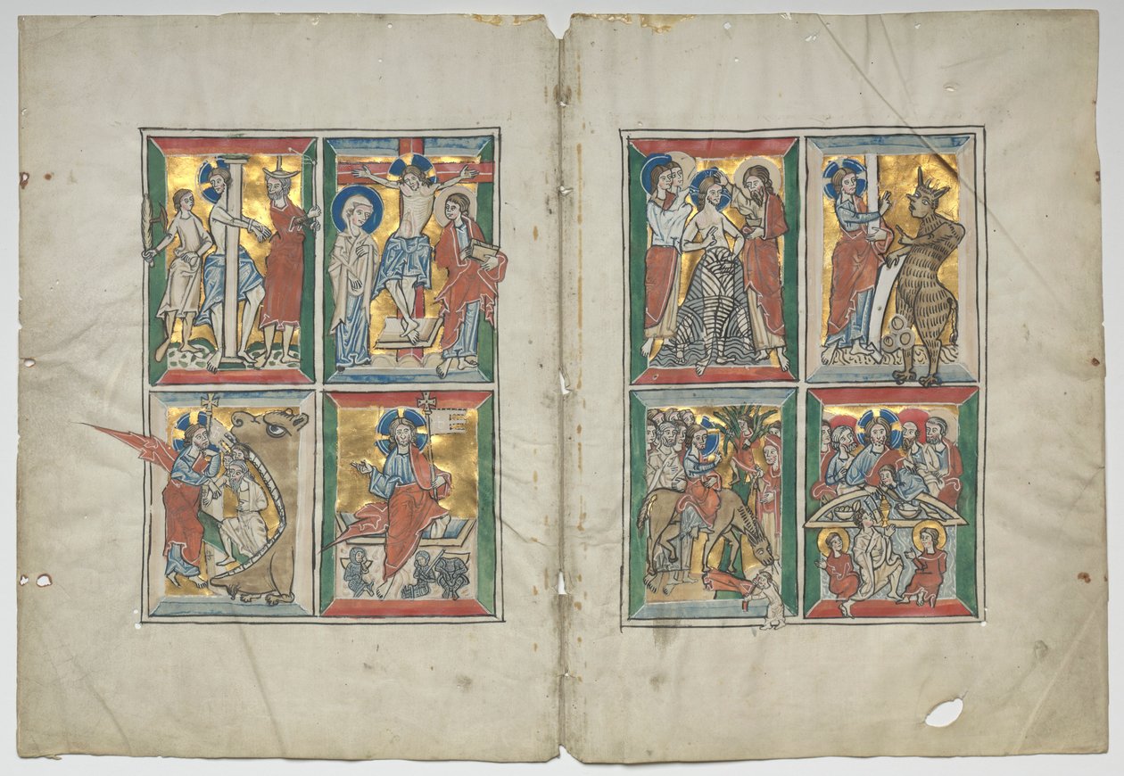 Bifolio con escenas de la vida de Cristo, 1230-1240 de Unbekannt