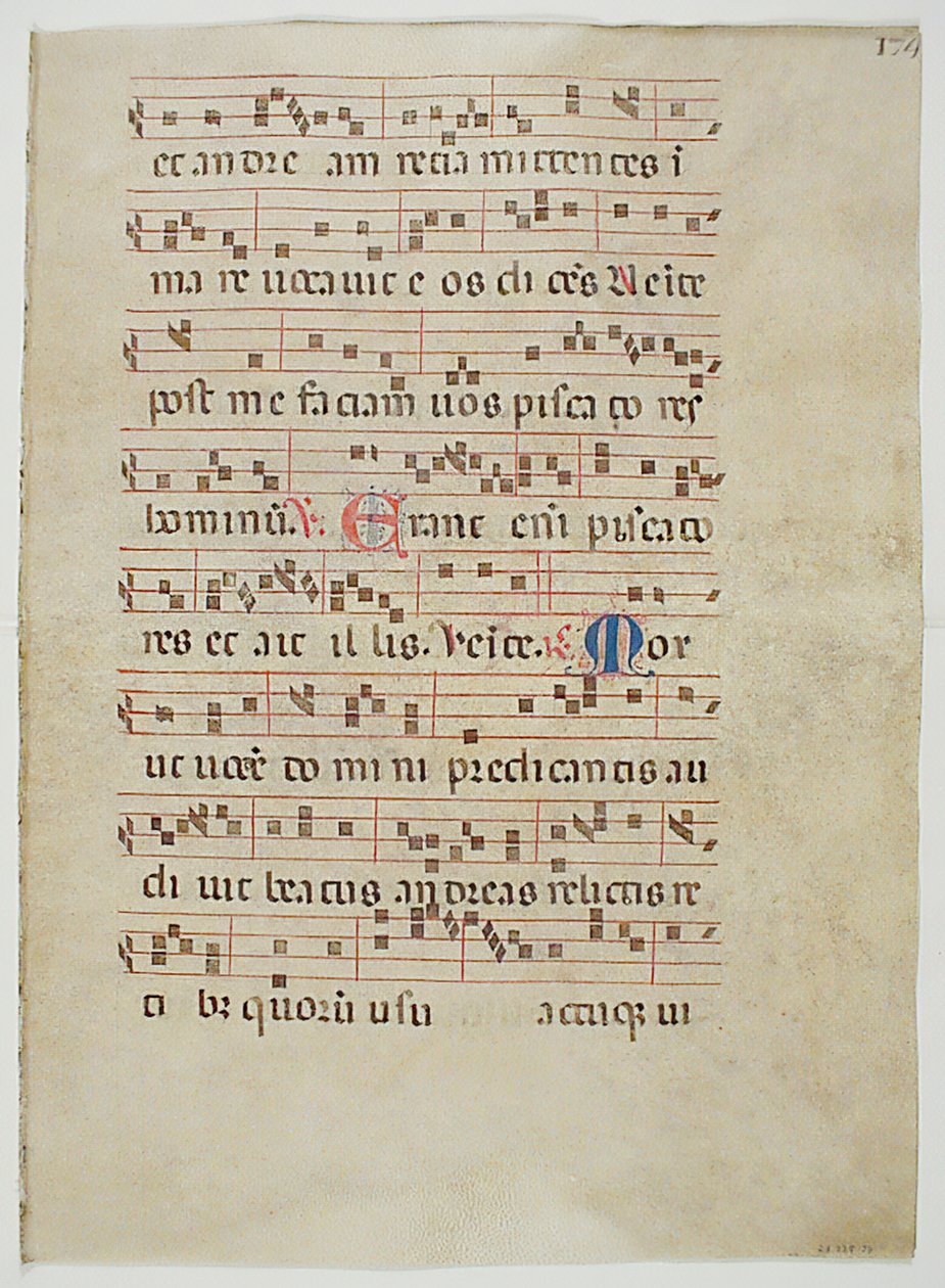 Bifolio de un antifonario, italiano, siglo XIV de Unbekannt